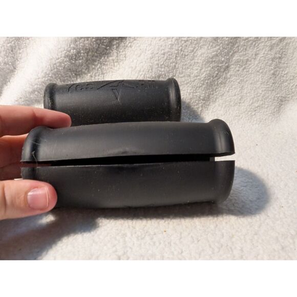 Yes4All Thick Black Rubber Grips EZ Barbell Grips Outer Dimension 2.0 inches NEW - Picture 2 of 5